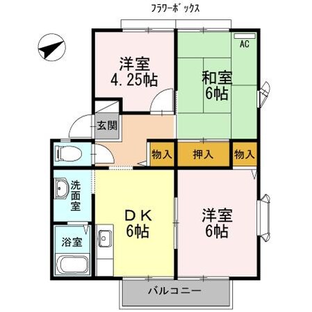 サンビレッジ小野田の物件間取画像